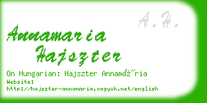 annamaria hajszter business card